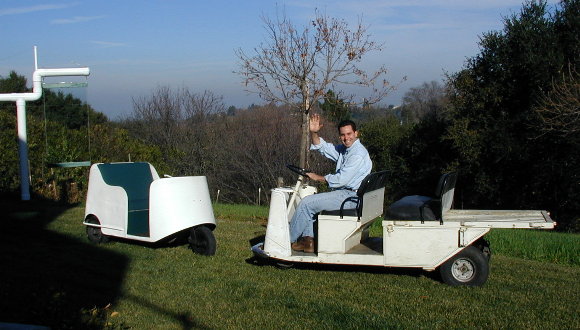 The Coupe on the Left has been running since August. The larger utility cart on the right just sprang to life a few days before Xmas, and still has some minor needs (like brakes).