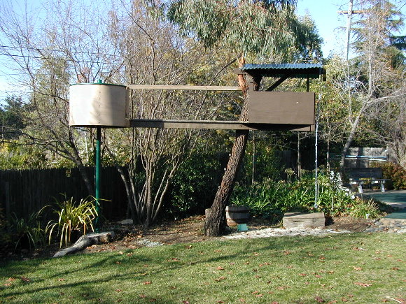 Round on the left is on a Steel Pole; the other is on a tree