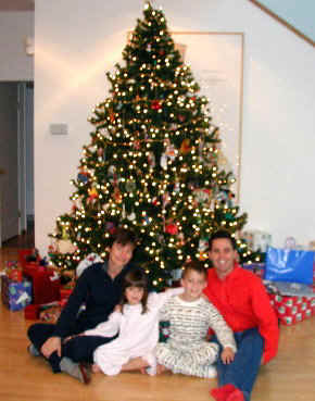 We were NOT this fuzzy on Christmas morning. It's just a VERY bad picture.