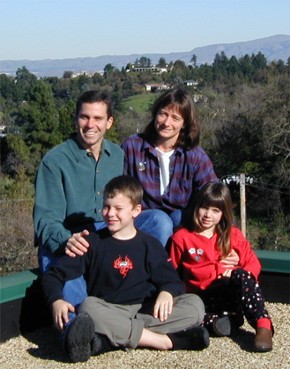 Steve, Lisa,
                  Eric & Justine in December, 2002