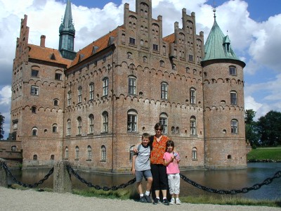 Eric, Justine and Lisa at Egeskov Castle