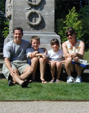 Steve, Lisa, Eric & Justine in December, 2002