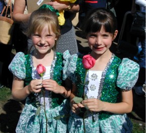 Justine and Liana after dance performance