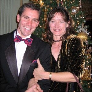 Steve and Lisa at a Christmas Party