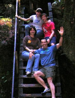 Steve, Lisa, Eric & Justine (and Miki and Sirius)