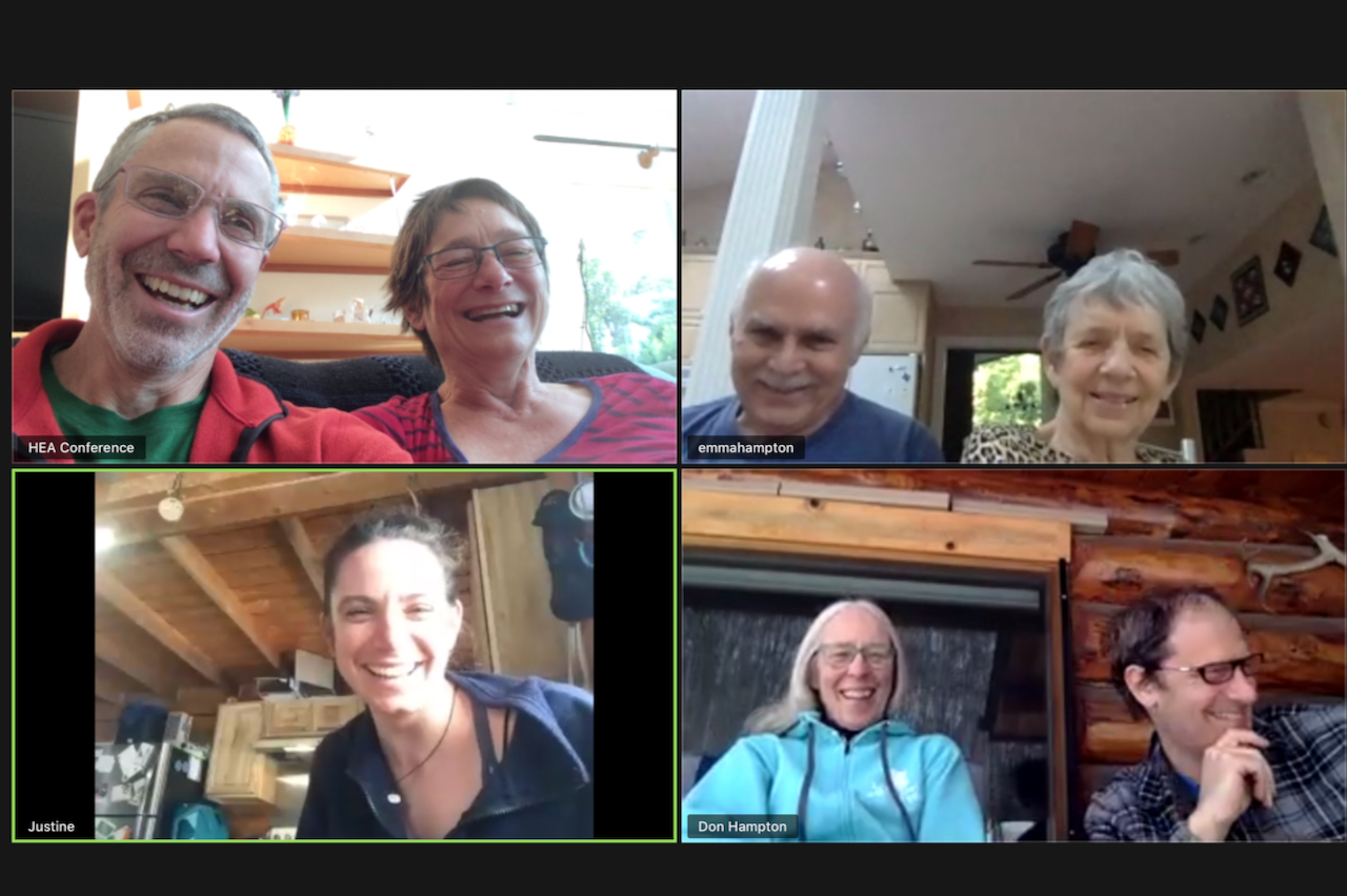 Hampton family zoom sessions were Sunday afternoons