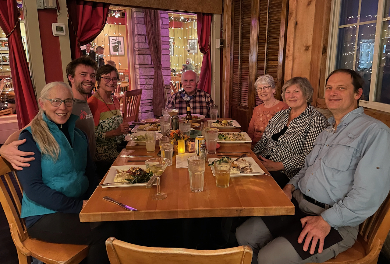 Dinner in Austin with Nan's
        friends