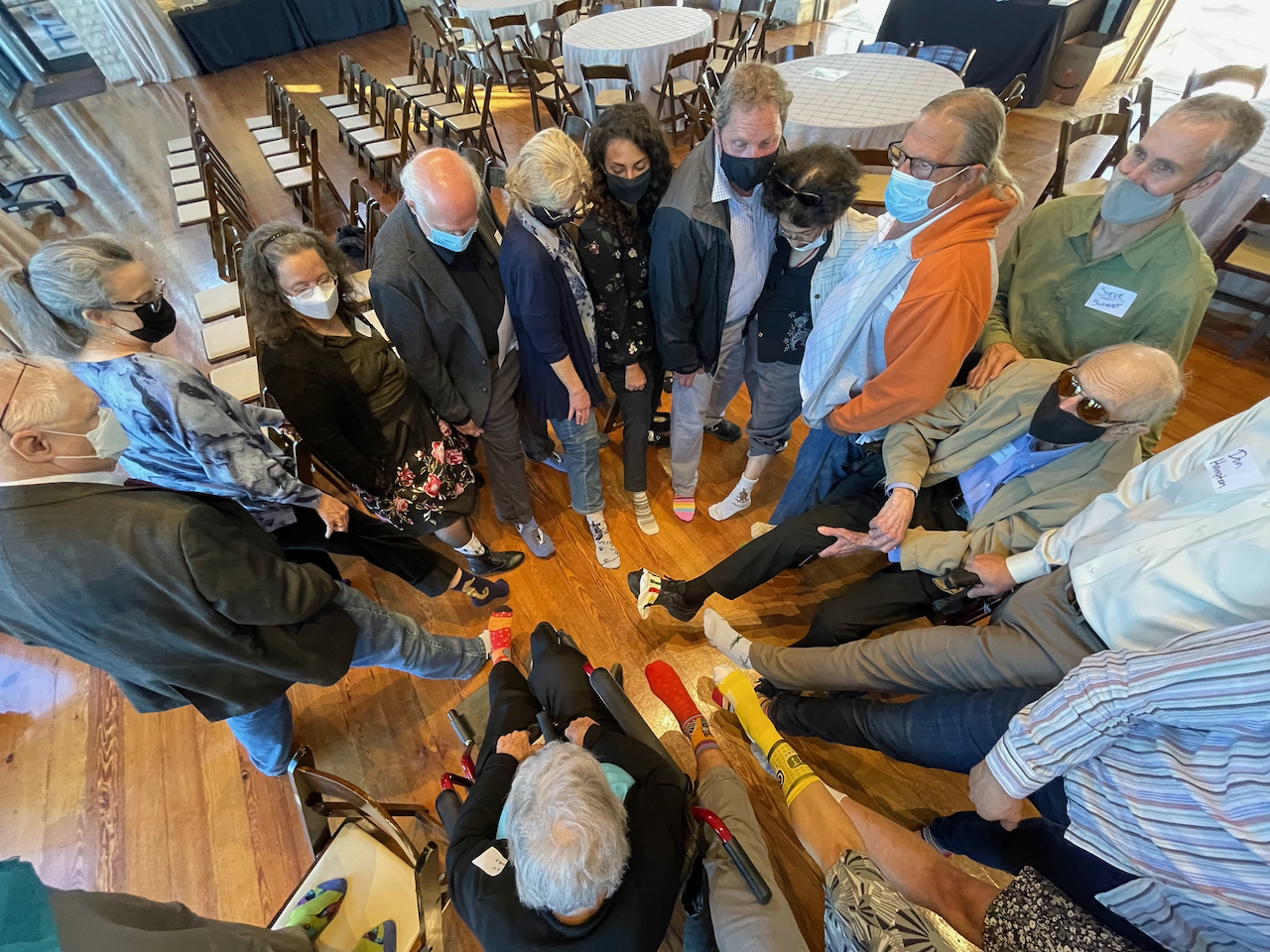 Nan's socks at Nan's
        memorial service