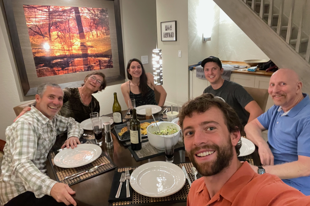 Dinner with Richard when Josh, Justine, and Eric were in
        CA