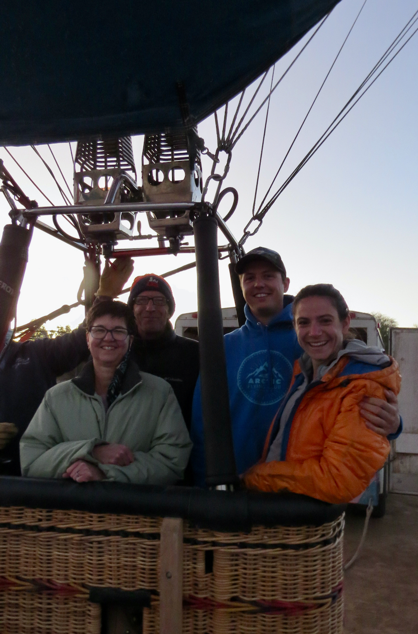 Justine and Josh hotair
        ballooning in Tuscon