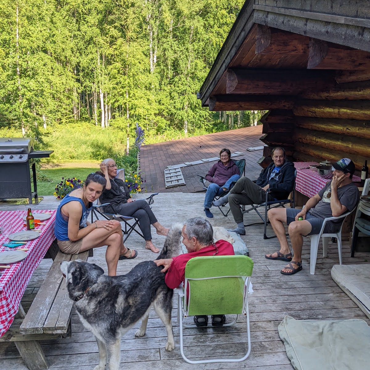 All hanging out at Don and Anne's