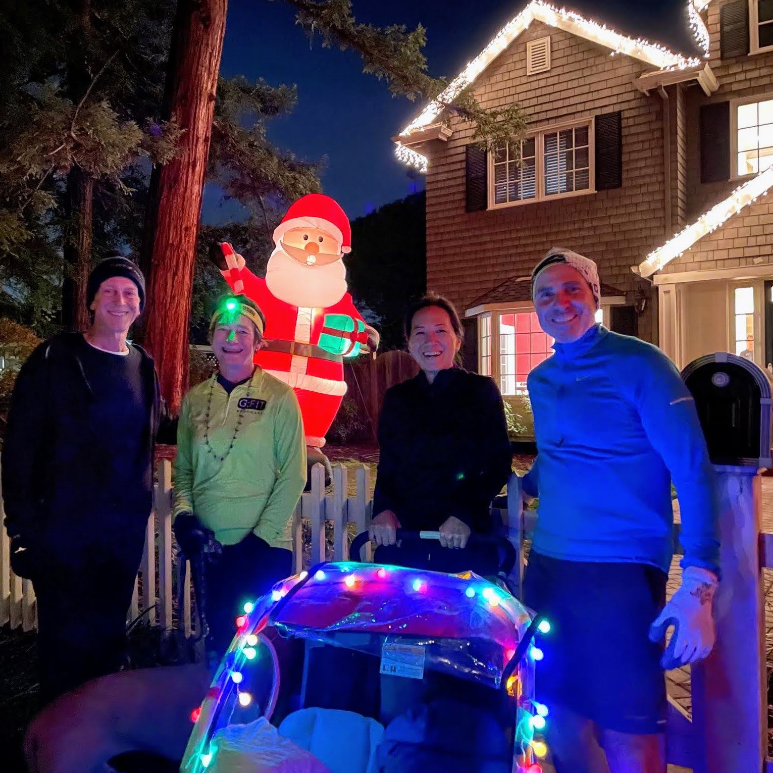 Christmas Light run with Cindy and Horace